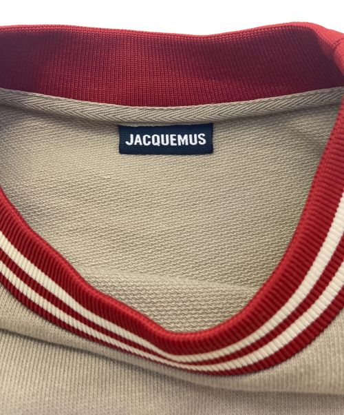 jacquemus（ジャックムス）JACQUEMUS (ジャックムス) Le Sweatshirt Lasso Striped Rib Sweatshirt/スウェットシャツ/リブ切替/235JS120-2272 ベージュ サイズ:Ｓの古着・服飾アイテム