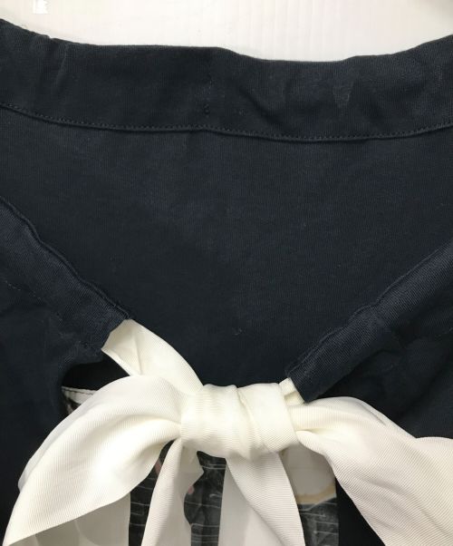 MARNI（マルニ）MARNI (マルニ) フローラル切替ワンピース MARNI マルニ ABJE0725Q0 21AW ひざ丈フラワーリボンワンピース  ネイビー サイズ:36の古着・服飾アイテム