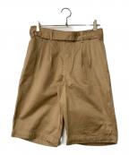 COMOLIコモリ）の古着「ベルテッドチノショーツ 101-03007」｜ベージュ