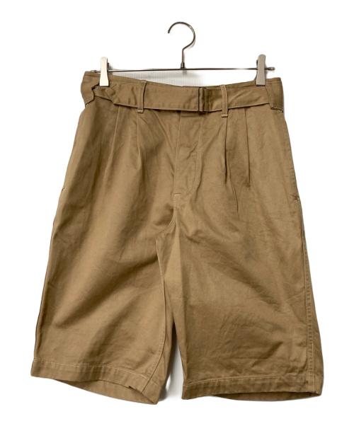 COMOLI（コモリ）COMOLI (コモリ) ベルテッドチノショーツ 101-03007 ベージュの古着・服飾アイテム