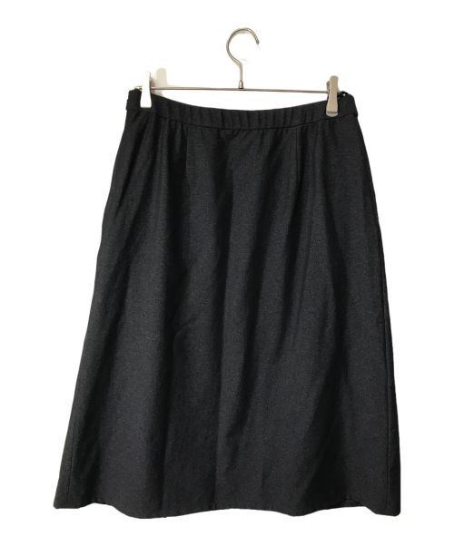 Leilian（レリアン）Leilian (レリアン) 異素材切替Aラインスカート/1203180/Leilian/レリアン ネイビー サイズ:13＋の古着・服飾アイテム