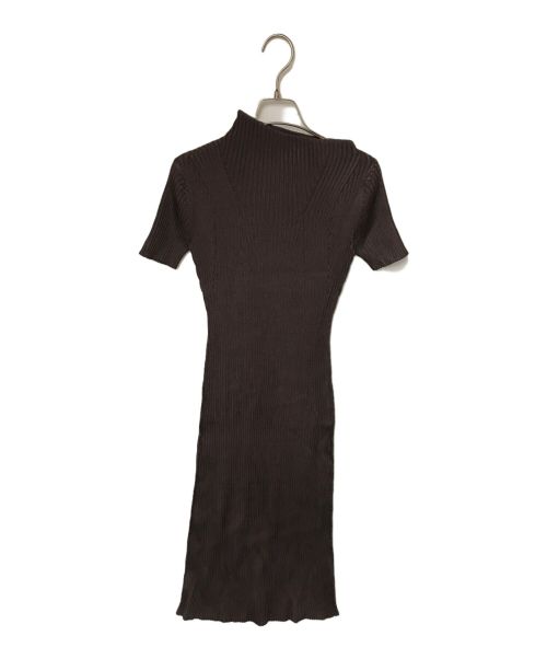 anuans（アニュアンス）anuans (アニュアンス) アシメネックストレートニットワンピース anuans アニュアンス ブラウン サイズ:Fの古着・服飾アイテム