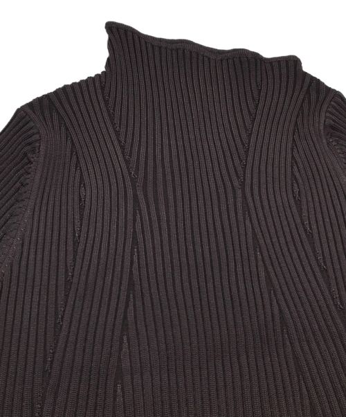 anuans（アニュアンス）anuans (アニュアンス) アシメネックストレートニットワンピース anuans アニュアンス ブラウン サイズ:Fの古着・服飾アイテム