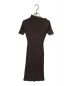 anuans（アニュアンス）の古着「アシメネックストレートニットワンピース anuans アニュアンス」｜ブラウン