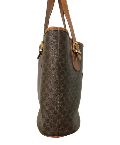 CELINE（セリーヌ）CELINE (セリーヌ) マカダム柄 ワンショルダートートバッグ CELINE セリーヌ OLD CELINE ブラウン MC97/2 ブラウンの古着・服飾アイテム