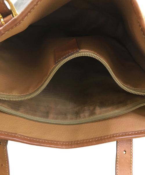 CELINE（セリーヌ）CELINE (セリーヌ) マカダム柄 ワンショルダートートバッグ CELINE セリーヌ OLD CELINE ブラウン MC97/2 ブラウンの古着・服飾アイテム