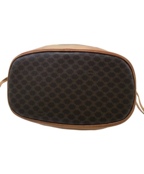 CELINE（セリーヌ）CELINE (セリーヌ) マカダム柄 巾着ショルダーバッグ CELINE セリーヌ OLD CELINE ブラウン AM 06-1 ブラウンの古着・服飾アイテム