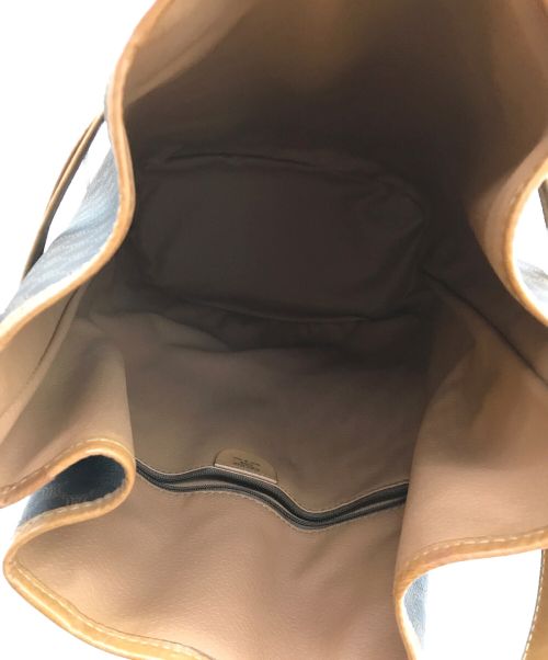 CELINE（セリーヌ）CELINE (セリーヌ) マカダム柄 巾着ショルダーバッグ CELINE セリーヌ OLD CELINE ブラウン AM 06-1 ブラウンの古着・服飾アイテム