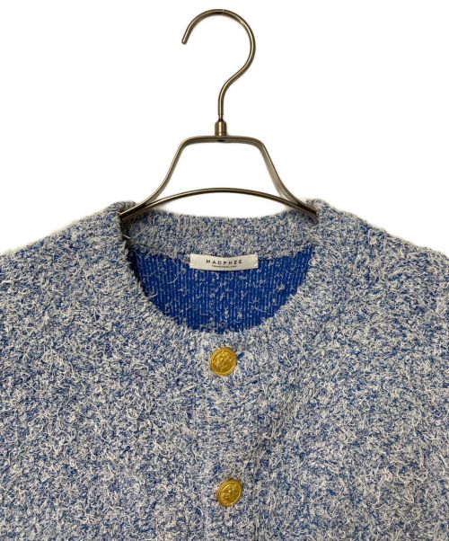 MACPHEE（マカフィー）MACPHEE (マカフィー) ツイーディー クルーネックジレ MACPHEE マカフィ トゥモローランド 金釦 12-02-41-02101 ブルー×ホワイト サイズ:Sの古着・服飾アイテム