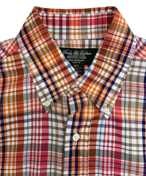 BROOKS BROTHERS（ブルックスブラザーズ）BROOKS BROTHERS (ブルックスブラザーズ) BDチェックシャツ オレンジ サイズ:Mの古着・服飾アイテム
