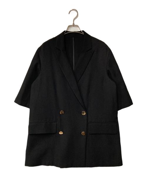 HERENCIA（ヘレンチア）HERENCIA (ヘレンチア) Sleeve slit double collar jacket スリーブスリットダブルカラージャケット H224106 ブラック サイズ:Fの古着・服飾アイテム