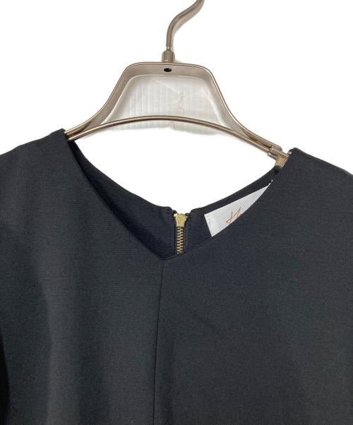 HERENCIA（ヘレンチア）HERENCIA (ヘレンチア) Organza puff sleeve A-line dress/オーガンザパフスリーブエーラインドレス ブラック サイズ:FREEの古着・服飾アイテム