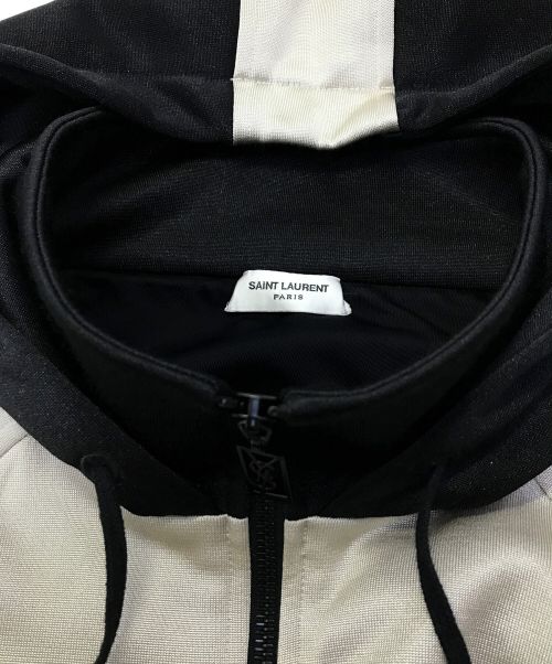 Saint Laurent Paris（サンローランパリ）Saint Laurent Paris (サンローランパリ) バイカラー ジップパーカー Saint Laurent Paris サンローランパリ 754100 Y37IT ブラック ブラック サイズ:Mの古着・服飾アイテム