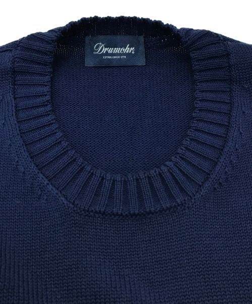 Drumohr（ドルモア）Drumohr (ドルモア) コットンニット Drumohr ドルモア イタリア製 ネイビー サイズ:46の古着・服飾アイテム