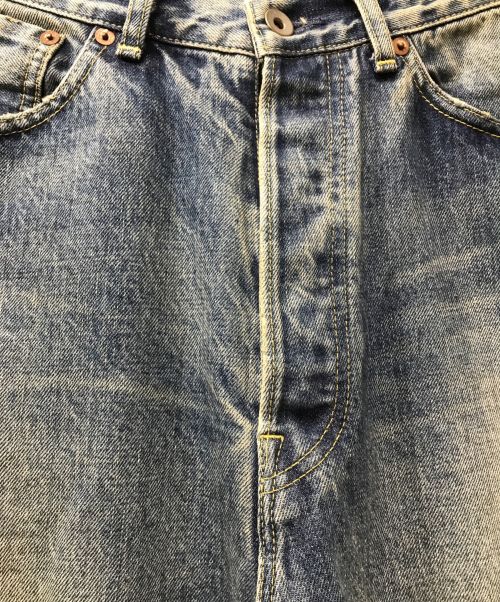 MARKA（マーカ）NEW COCOON FIT JEANS - ORGANIC COTTON 13.5oz SELVEDGE DENIM ニューコクーンフィットジーンズ オーガニックコットン セルビッジ MARKA マーカ USED加工 ユーズド加工 ボタンの古着・服飾アイテム