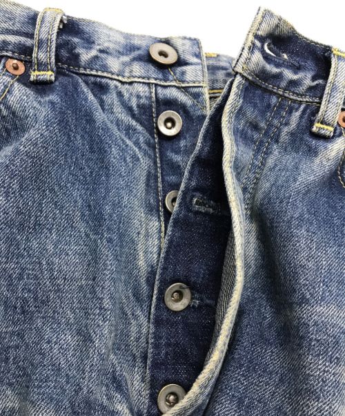 MARKA（マーカ）NEW COCOON FIT JEANS - ORGANIC COTTON 13.5oz SELVEDGE DENIM ニューコクーンフィットジーンズ オーガニックコットン セルビッジ MARKA マーカ USED加工 ユーズド加工 ボタンの古着・服飾アイテム