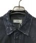 中古・古着 ORGANIC COTTON 8.5oz DENIM WESTERN RIDERS SHIRT オーガニックコットン デニムウエスタンライダースシャツ ピグメント加工 製品染め USED加工 ユーズド加工 MARKA マーカ M24C04S：16000円