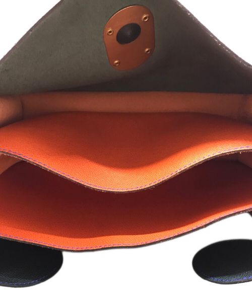 MAISON THOMAS（メゾン トーマス）MAISON THOMAS (メゾン トーマス) スリーポケットショルダーバッグ MAISON THOMAS メゾントーマス グリーン×オレンジ サイズ:下記参照の古着・服飾アイテム