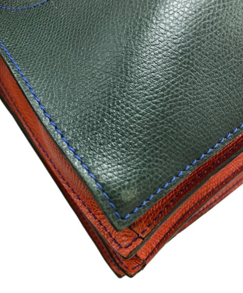 MAISON THOMAS（メゾン トーマス）MAISON THOMAS (メゾン トーマス) スリーポケットショルダーバッグ MAISON THOMAS メゾントーマス グリーン×オレンジ サイズ:下記参照の古着・服飾アイテム