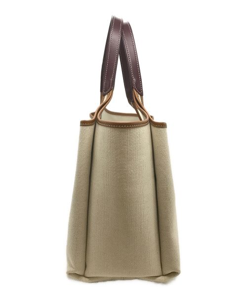 TOD'S（トッズ）TOD'S (トッズ) キャンバスレザートートバッグ TOD'S トッズ ロゴバッグ アイボリー×イエロー×ブラウン CC45 アイボリー×イエローの古着・服飾アイテム