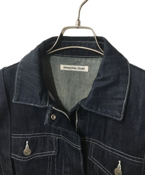 MARECHAL TERRE（マルシャルテル）MARECHAL TERRE (マルシャルテル) バックプリーツデニムジャケット MARECHAL TERRE マルシャルテル ZMT206JK217 インディゴ サイズ:2の古着・服飾アイテム