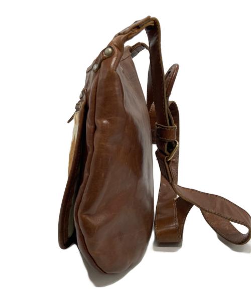 Felisi（フェリージ）Felisi (フェリージ) ハラコレザーショルダーバッグ GENUINE LEATHER PRODUCT ブラウンの古着・服飾アイテム