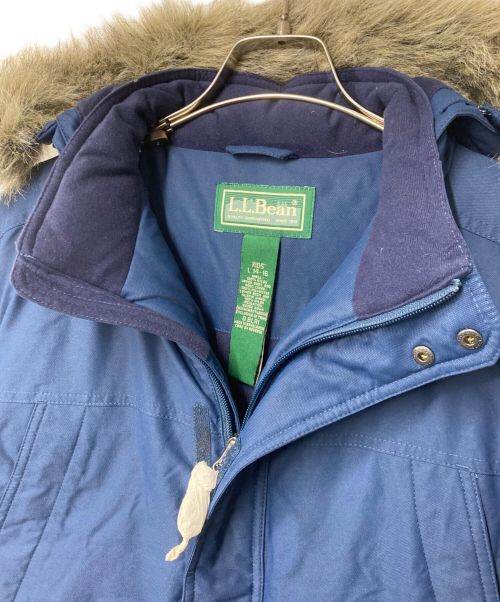 L.L.Bean（エルエルビーン）L.L.Bean (エルエルビーン) ダウンジャケット L.L.Bean エルエルビーン 山タグ 90`s~ ブルー ファー付ダウン　 ブルー サイズ:キッズサイズ Lの古着・服飾アイテム