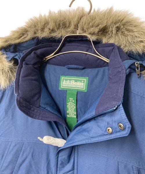 L.L.Bean（エルエルビーン）L.L.Bean (エルエルビーン) ダウンジャケット L.L.Bean エルエルビーン 山タグ 90`s~ ブルー ファー付ダウン　　 ブルー サイズ:キッズサイズ Lの古着・服飾アイテム
