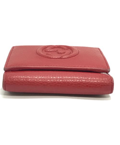 GUCCI（グッチ）GUCCI (グッチ) 財布 GUCCI グッチ ソーホー 三つ折り 598207 レッド サイズ:下記参照の古着・服飾アイテム