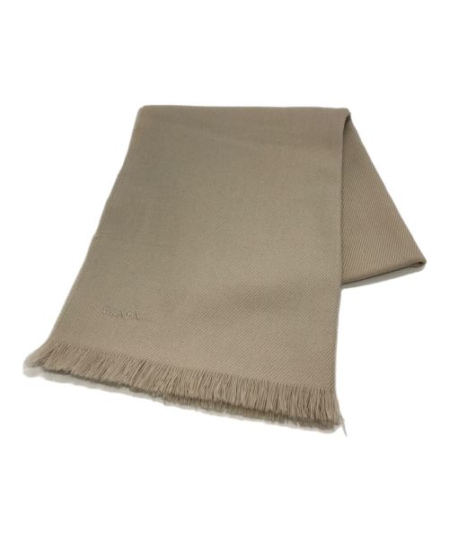 PRADA（プラダ）PRADA (プラダ) ロゴウールマフラー イタリア製  ベージュの古着・服飾アイテム