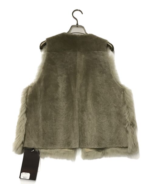 Karl Donoghue（カールドノヒュー）Karl Donoghue (カールドノヒュー) ムートンベスト Karl Donoghue カールドノヒュー イギリス製　ヒツジ ベージュ サイズ:XSの古着・服飾アイテム