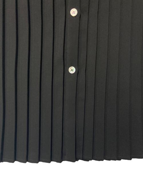 LE CIEL BLEU（ルシェルブルー）LE CIEL BLEU (ルシェルブルー) Pleated Shirt Dress プリーツシャツドレス 23S65308 ブラック サイズ:36の古着・服飾アイテム
