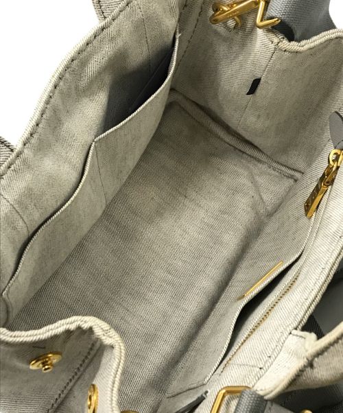 PRADA（プラダ）PRADA (プラダ) 2WAYバッグ PRADA プラダ ハンドバッグ ショルダーバッグ カナパ キャンバス B2439G ホワイトの古着・服飾アイテム