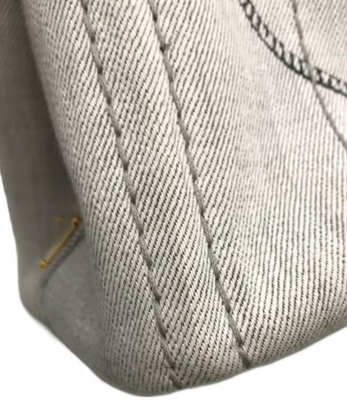 PRADA（プラダ）PRADA (プラダ) 2WAYバッグ PRADA プラダ ハンドバッグ ショルダーバッグ カナパ キャンバス B2439G ホワイトの古着・服飾アイテム