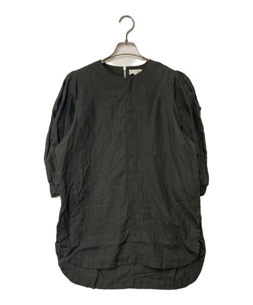 HYKE（ハイク）HYKE (ハイク) リネン チュニックブラウス 221-15164 008 グレー サイズ:1の古着・服飾アイテム