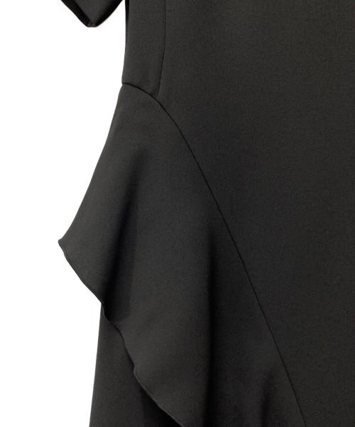 LE CIEL BLEU（ルシェルブルー）LE CIEL BLEU (ルシェルブルー) フリルデザインワンピース ブラック サイズ:36の古着・服飾アイテム