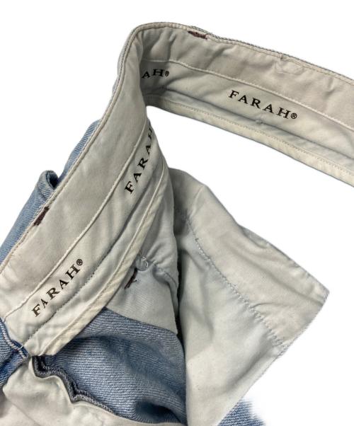 FARAH（ファーラー）FARAH (ファーラー) Two Tuck Wide Tapered Pants インディゴ サイズ:30-30の古着・服飾アイテム