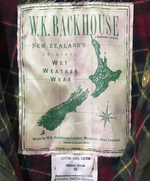 W.K.BACKHOUSE（ダブリューケーバックハウス）W.K.BACKHOUSE (ダブリューケーバックハウス) オイルドコート カーキ サイズ:XSの古着・服飾アイテム