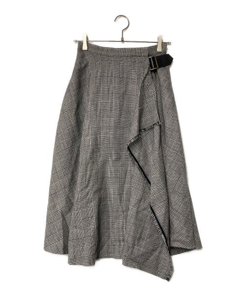 MACKINTOSH PHILOSOPHY（マッキントッシュ フィロソフィー）MACKINTOSH PHILOSOPHY (マッキントッシュ フィロソフィー) グレンチェックスカート グレー サイズ:36の古着・服飾アイテム