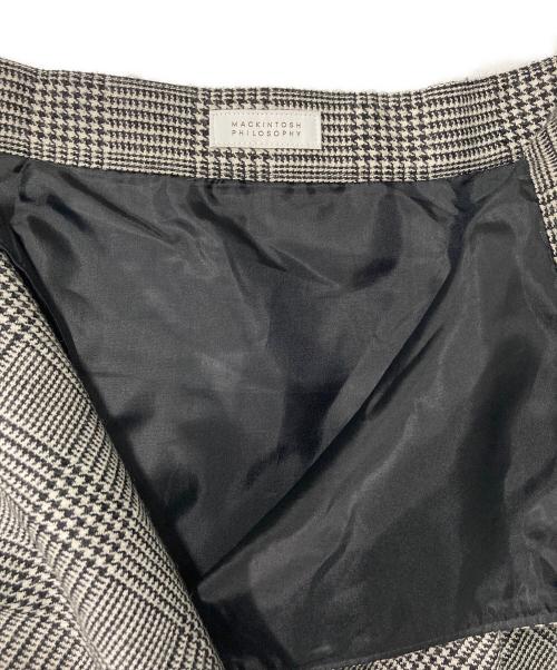 MACKINTOSH PHILOSOPHY（マッキントッシュ フィロソフィー）MACKINTOSH PHILOSOPHY (マッキントッシュ フィロソフィー) グレンチェックスカート グレー サイズ:36の古着・服飾アイテム