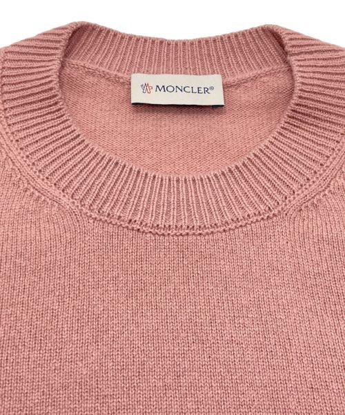 MONCLER（モンクレール）MONCLER (モンクレール) GIROCOLLO TRICOT カシミヤナイロン切替ニット G20939C00012 ピンク サイズ:Sの古着・服飾アイテム
