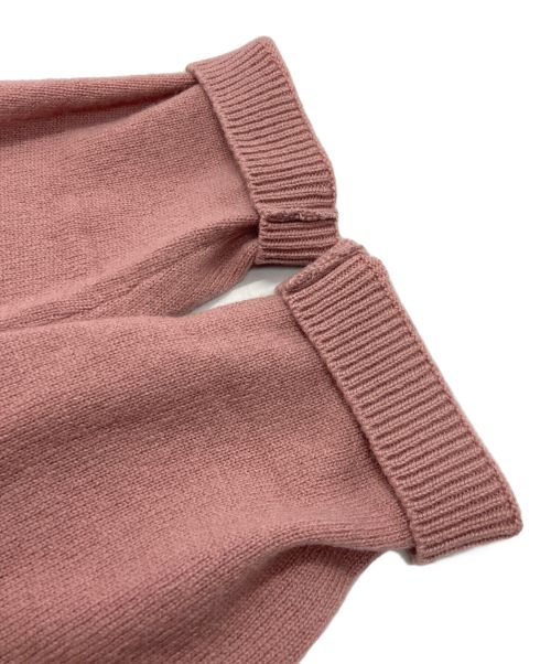 MONCLER（モンクレール）MONCLER (モンクレール) GIROCOLLO TRICOT カシミヤナイロン切替ニット G20939C00012 ピンク サイズ:Sの古着・服飾アイテム