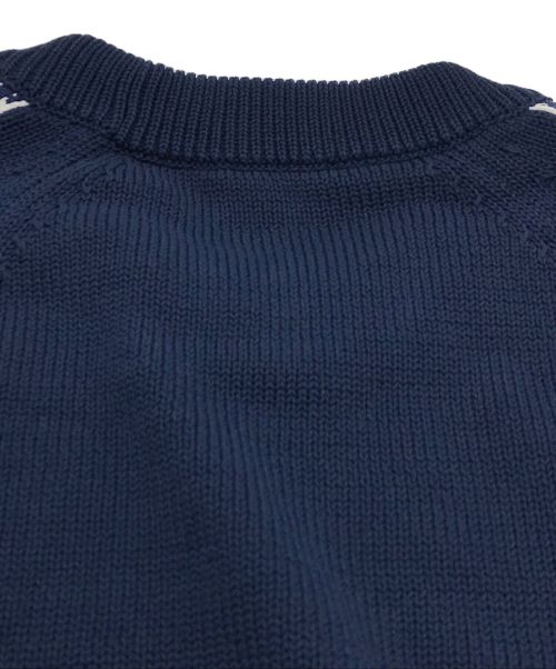 Dior（ディオール）Dior (ディオール) オブリークコットンジャージーニット ネイビー サイズ:Lの古着・服飾アイテム