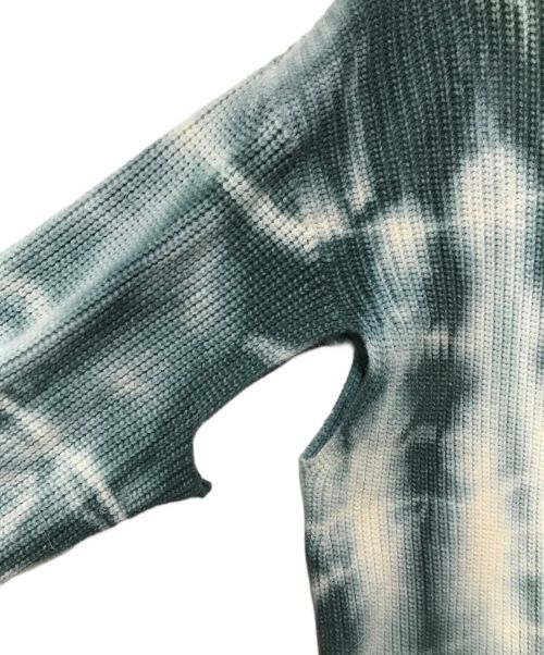 DIESEL（ディーゼル）DIESEL (ディーゼル) タイダイ柄ダメージカーディガン ブルー サイズ:Sの古着・服飾アイテム