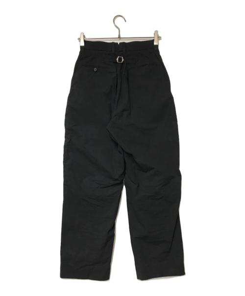 JANE SMITH（ジェーンスミス）JANE SMITH (ジェーンスミス) WASHED COTTON BROAD CINCH BUCKLE SLACKS ブラック サイズ:34の古着・服飾アイテム