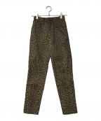 FENDIフェンディ）の古着「レオパード柄パンツ D-HG-1234 90ｓイタリア製」｜ブラック×ブラウン