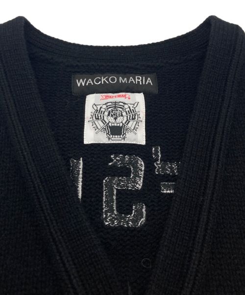 WACKO MARIA（ワコマリア）WACKO MARIA (ワコマリア) WOLF'S HEAD / CARDIGAN ブラック サイズ:Sの古着・服飾アイテム