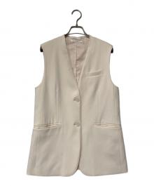 BEAUTY&YOUTH（ビューティーアンドユース）の古着「ツイルカラーレスベスト　ジレ」｜アイボリー