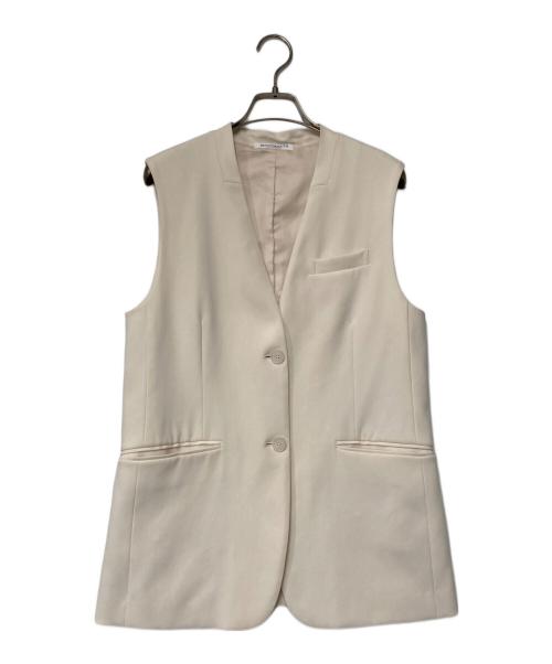 BEAUTY&YOUTH（ビューティーアンドユース）BEAUTY&YOUTH (ビューティーアンドユース) ツイルカラーレスベスト　ジレ アイボリー サイズ:Sの古着・服飾アイテム