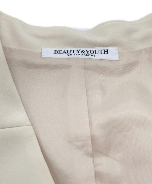 BEAUTY&YOUTH（ビューティーアンドユース）BEAUTY&YOUTH (ビューティーアンドユース) ツイルカラーレスベスト　ジレ アイボリー サイズ:Sの古着・服飾アイテム